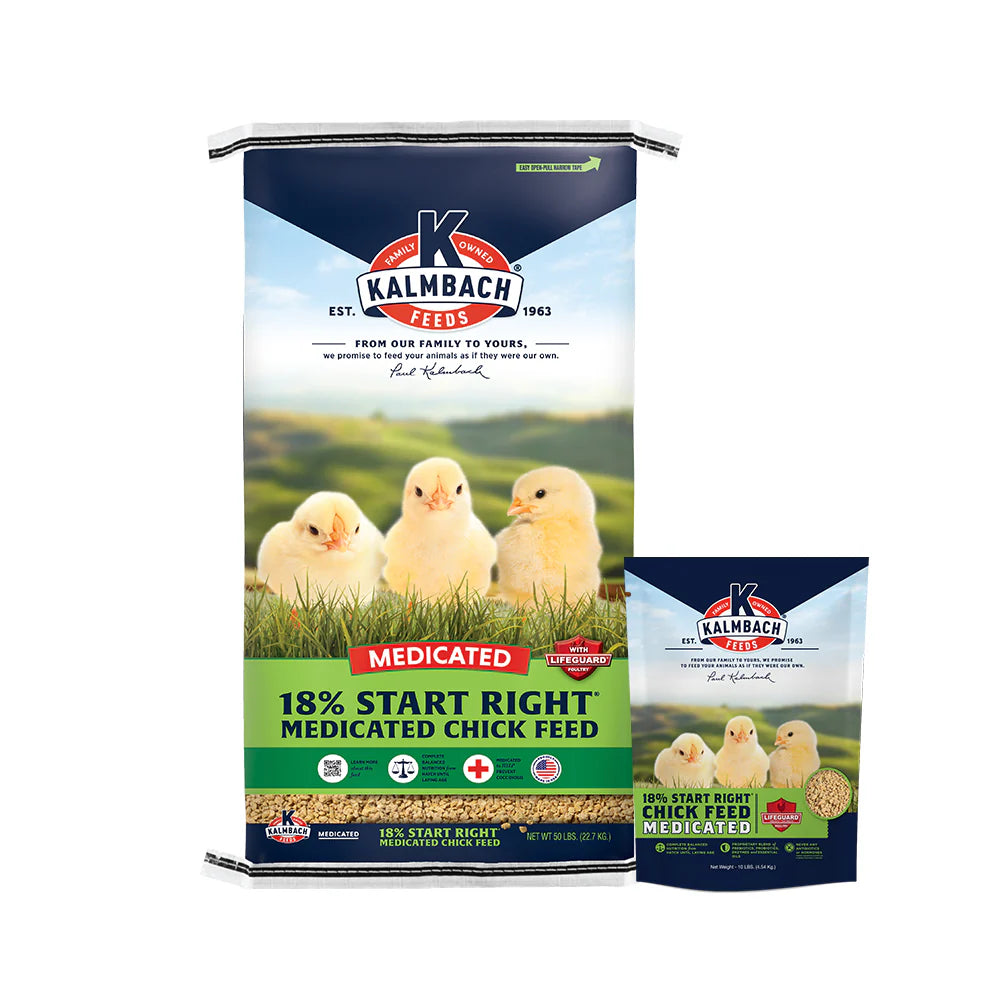 18% Right Start Medicated Chick Feed (50 Lb)